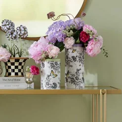 Butterfly Toile Short Vase