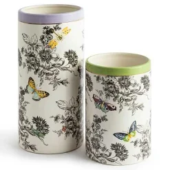 Butterfly Toile Short Vase