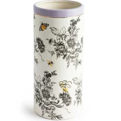 Butterfly Toile Tall Vase