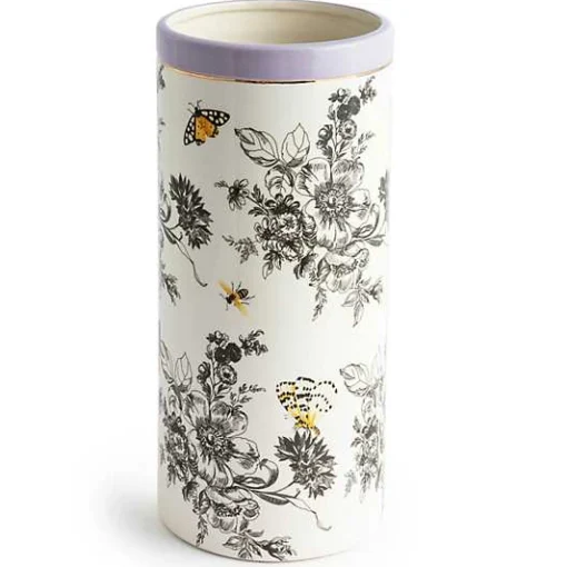 Butterfly Toile Tall Vase