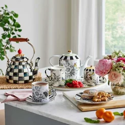 Butterfly Toile Teapot