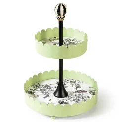 Butterfly Toile Two Tiered Stand