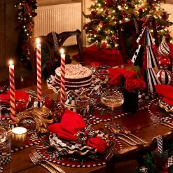 Candy Cane Dinner Candles, Set of 2
