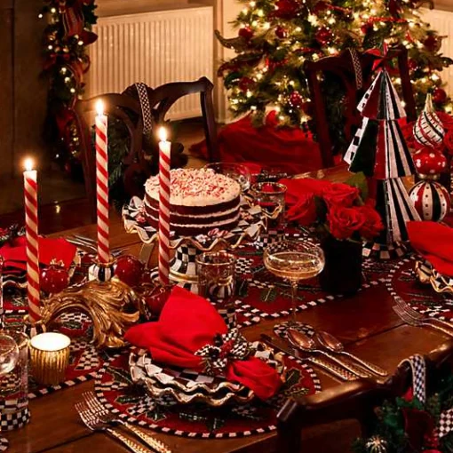 Candy Cane Dinner Candles, Set of 2