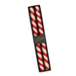 Candy Cane Dinner Candles, Set of 2