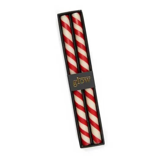 Candy Cane Dinner Candles, Set of 2