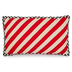 Candy Stripe  Checks Lumbar Pillow