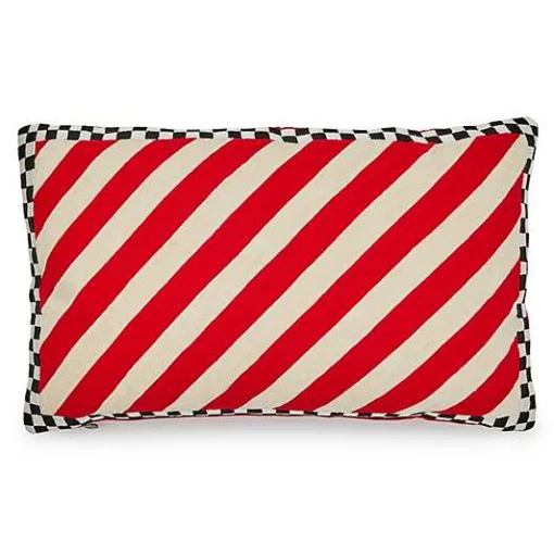 Candy Stripe  Checks Lumbar Pillow