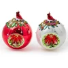 Cardinal Glass Reflector Ornaments, Set of 2