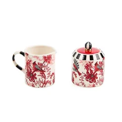 Cardinal Toile Creamer  Sugar Set
