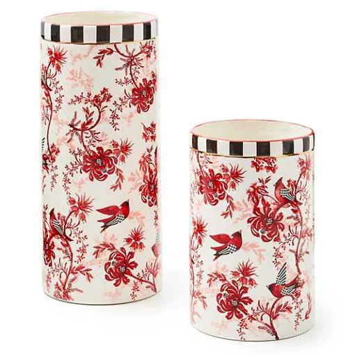 Cardinal Toile Short Vase