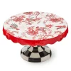 Cardinal Toile Small Pedestal Platter