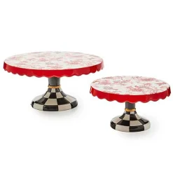 Cardinal Toile Small Pedestal Platter