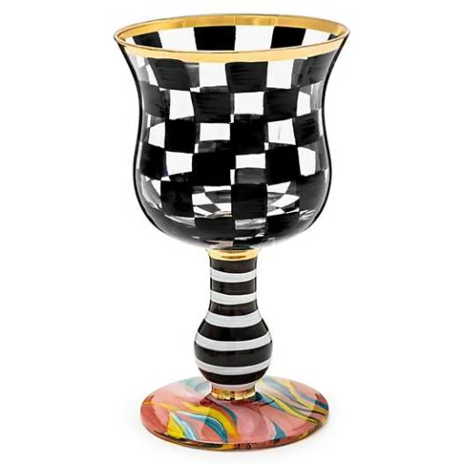 Carnival Black Wine Glass