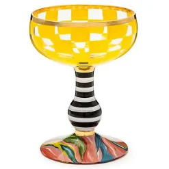 Carnival Yellow Coupe Glass