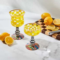 Carnival Yellow Coupe Glass
