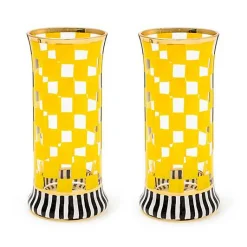 Carnival Yellow Highball Glass, Set of 2