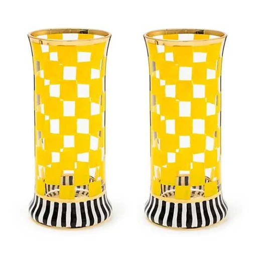 Carnival Yellow Highball Glass, Set of 2