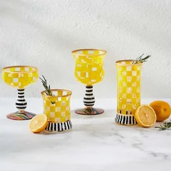 Carnival Yellow Highball Glass, Set of 2