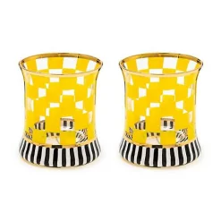Carnival Yellow Tumbler Glass, Set of 2