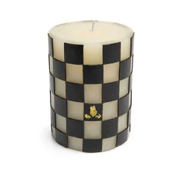 Check 4 Black Pillar Candle