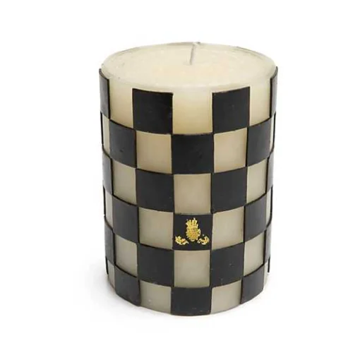 Check 4 Black Pillar Candle