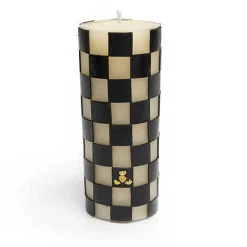 Check 6 Black Pillar Candle