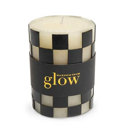 Check 4 Black Pillar Candle