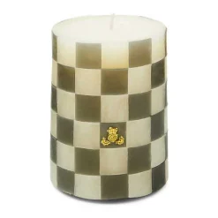 Check Grey 4 Pillar Candle
