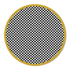 Check It Out Gold 6' Round Rug