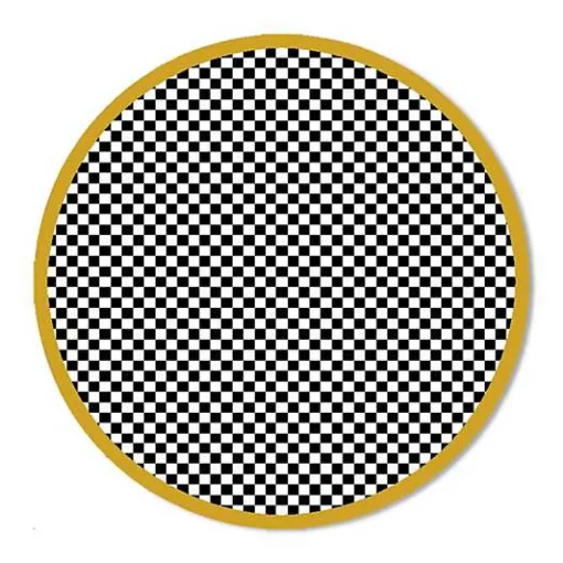 Check It Out Gold 6' Round Rug