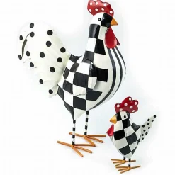 Checkerdot Roosters - Set of 2