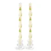 Christmas Tree Dinner Candles - Red  Green - Set of 2