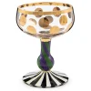 Cirque Purple  Green Coupe Glass