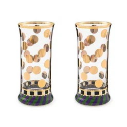 Cirque Purple  Green Highball Glass, Set of 2