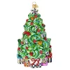 Classic Courtly Christmas Tree Glass Ornament