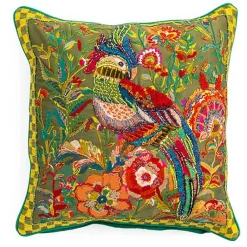 Cockatiel Chartreuse Throw Pillow