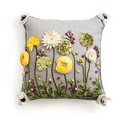Coming Up Daisies Square Throw Pillow