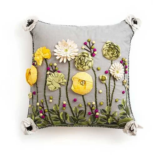 Coming Up Daisies Square Throw Pillow