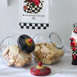Cookie Jar with Black Tartan Lid