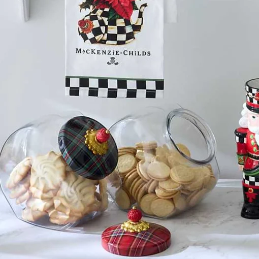 Cookie Jar with Black Tartan Lid