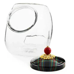 Cookie Jar with Black Tartan Lid