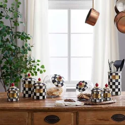 Cookie Jar with Courtly Check Lid