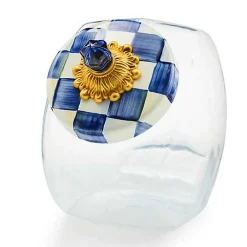 Cookie Jar with Royal Check Lid