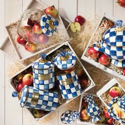 Cookie Jar with Royal Check Lid