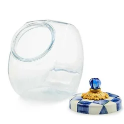 Cookie Jar with Royal Check Lid
