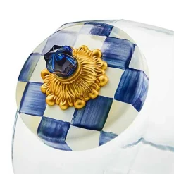 Cookie Jar with Royal Check Lid