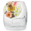 Cookie Jar with Wildflowers Green Lid