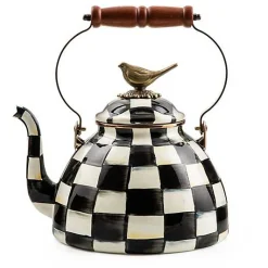 Courtly Check 3 Quart Tea Kettle with Bird