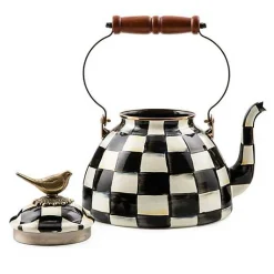 Courtly Check 3 Quart Tea Kettle with Bird